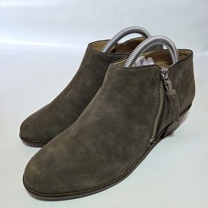 Vionic Women's Serena Leather Boho Casual Ankle Moto Biker Boot In Dark Green 8